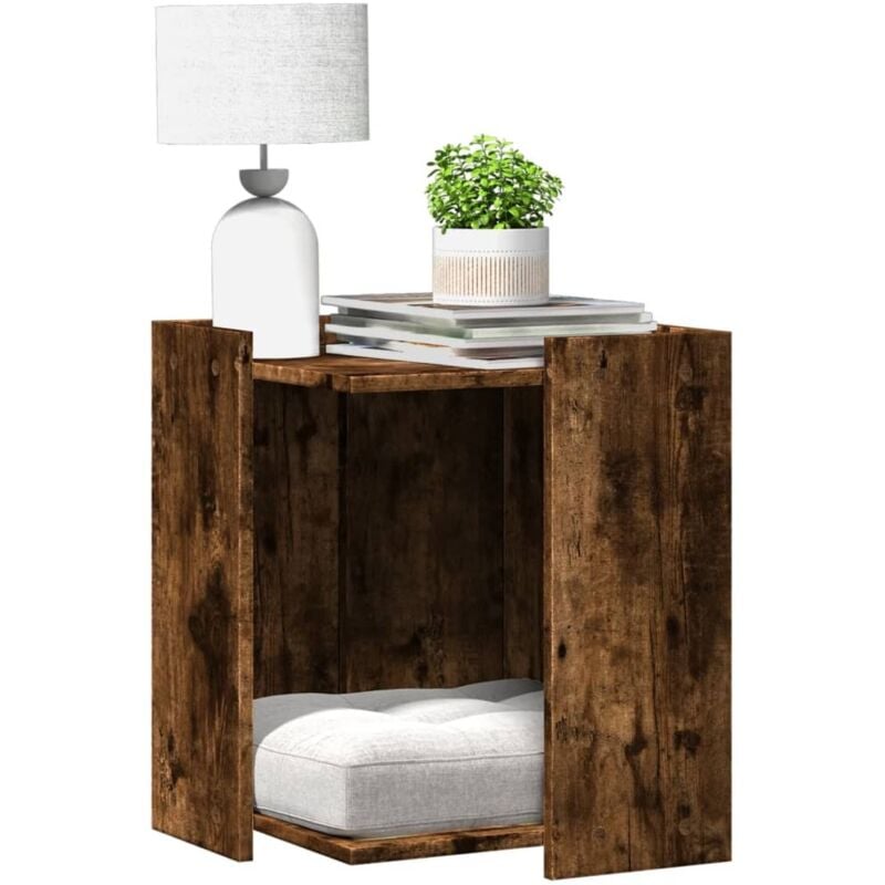 Katzenklo Räuchereiche 42x42x51 cm Holzwerkstoff Vidaxl