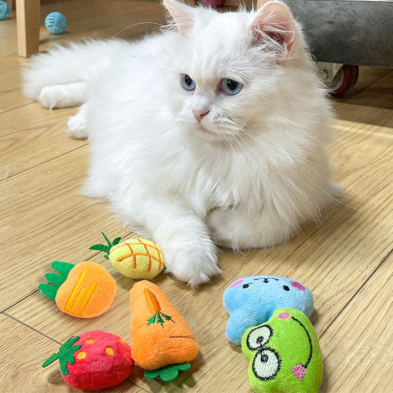 Katzenplüsch mit Katzenminze x 6, Katzenspielzeug, Spielzeug