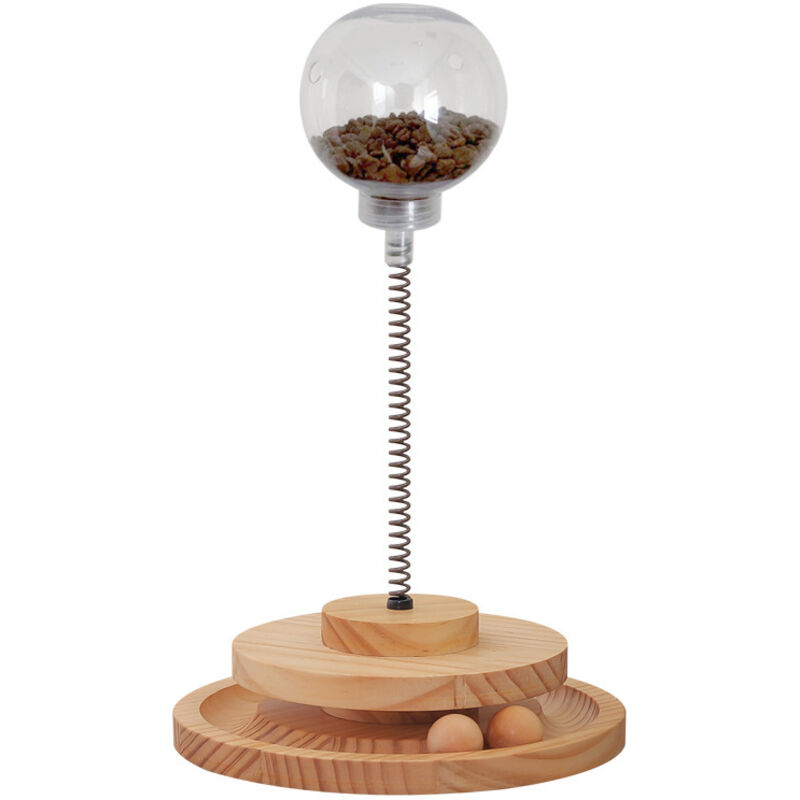 Katzenspielzeug gegen Langeweile Artefact Tumbler Ball Katzenspielzeugstab Bissfest Automatisches Katzenspielzeug - Drehbarer Tablett