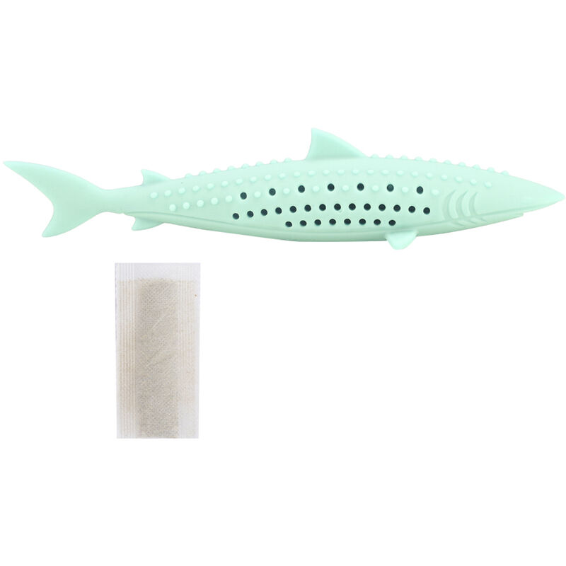 Katzenspielzeug in Fischform, Katzenzahnbürste, Katzenminze-Spielzeug, interaktives Katzenzahnbürsten-Spielzeug (Grün), Katzenminze-Spielzeug