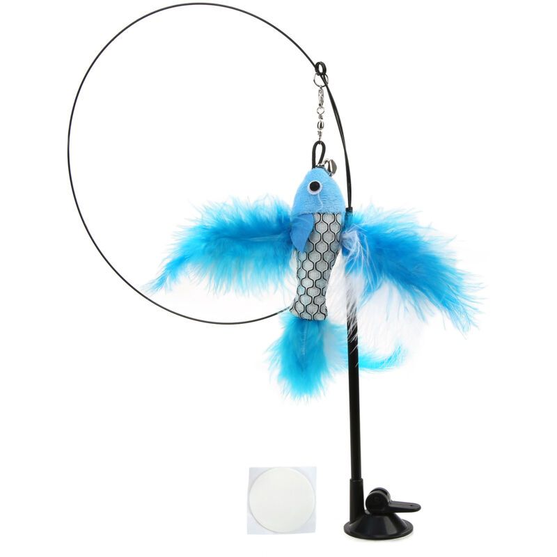 Katzenspielzeug mit Saugnapf für Wohnungskatzen, Katzenspielzeug für draußen, interaktives Katzenspielzeug, Türhänger, Spielzeug für Kätzchen,