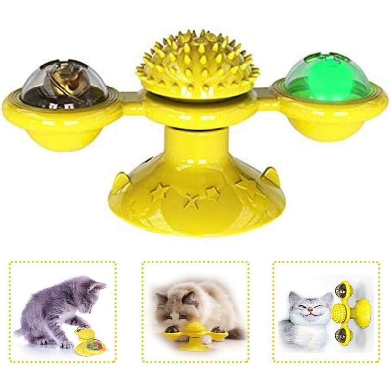 Katzenspielzeug, Whirligig-Spielzeug, Katzen-Windmühle, Drehteller, Katzenspielzeug, Katzenkratzen, Kitzeln, verrücktes Spiel