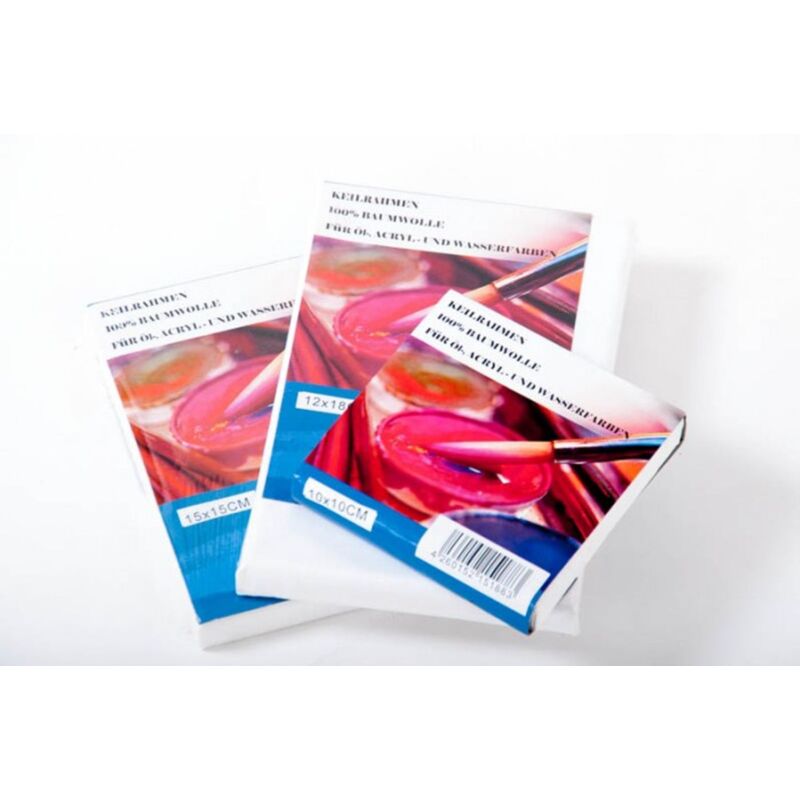 Keine Angabe - Keilrahmen versch. Größen Leinwand bespannt 100% Baumwolle Künstlerbedarf Malen - 15x15 cm