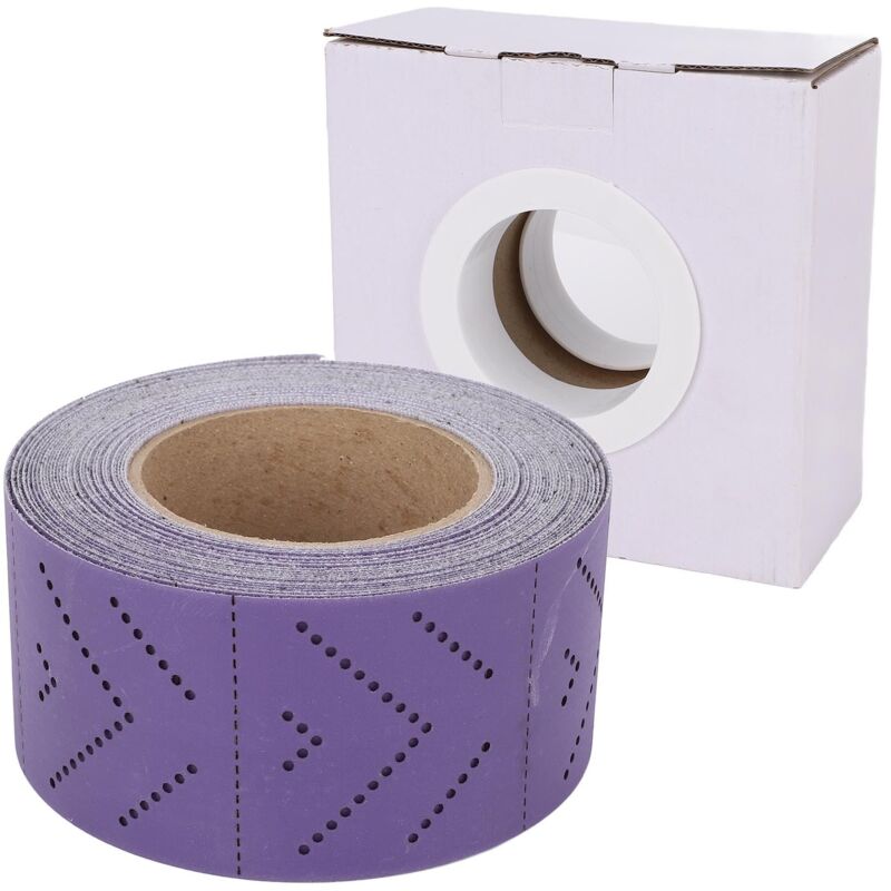 Keramik-Schleifpapierrolle, Körnung 320, 70 mm x 12 m, staubfrei, poröse Trägerfolie, für Longboard-Schleifen mit Keramikpartikeln