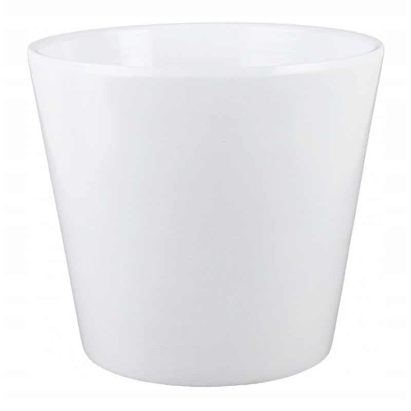 Keramiktopf für Orchideen 17 cm weiß