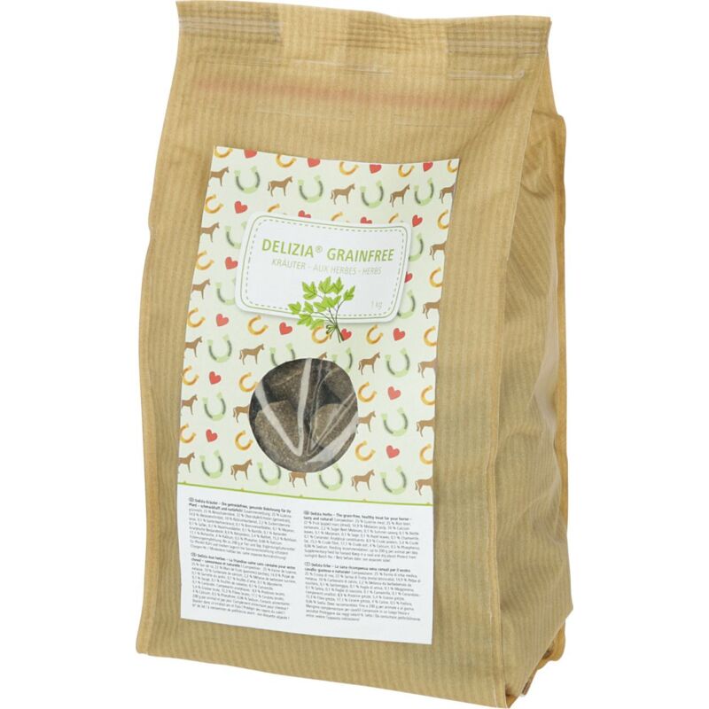 Delizia Pferdefutter Kräuter getreidefrei 1 kg Pferdefutter - Kerbl
