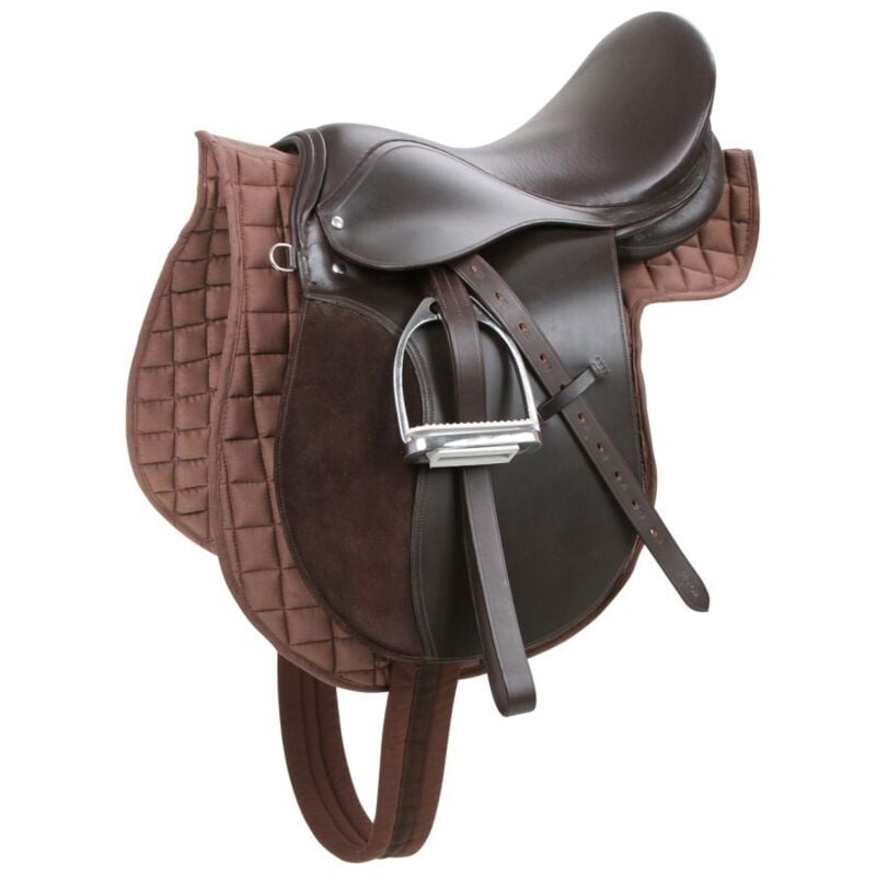 Kerbl Sattelset Haflinger Gr.17,5 Zoll Kammerweite 34,5cm Gurt 125cm braun 32198