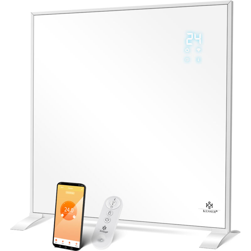 Kesser - Infrarotheizung Energiesparend Infrarot Standgerät & Wandmontage Elektroheizung mit Fernbedienung Thermostat & App-Steuerung Elektrisch