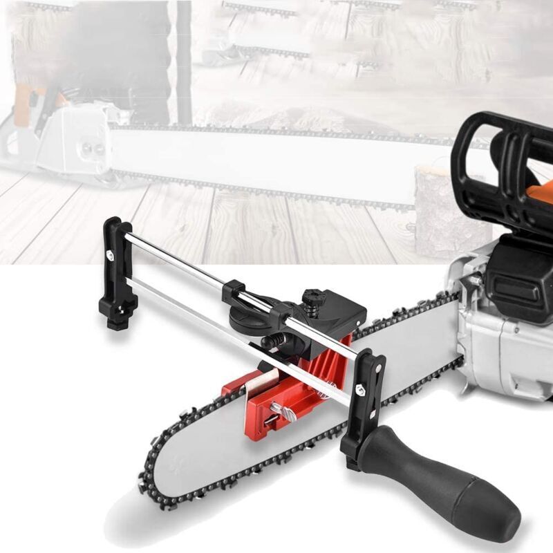 Kettensägen-Kettenschärfer, Metall-Kettensägen-Führungswerkzeug für an der Führungsschiene montierte manuelle Kettengrößensortierung nach Kettensäge
