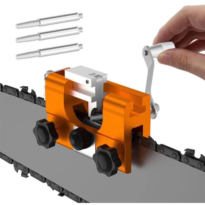 Kettensägen-Kettenschärfgerät, tragbares Handkurbel-Kettensägen-Kettenschärfgerät, Kettensägen-Kettenschärfgerät für alle Arten von elektrischen