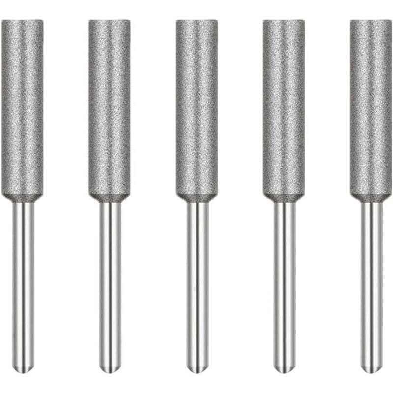 Kettensägen-Schärfgerät, Diamant-Kettensägen-Schärfgerät, Schleifköpfe, Schleifstein für Kettensägen, 4 mm, für Kettensägen-Schärfgerät, 5 Stück