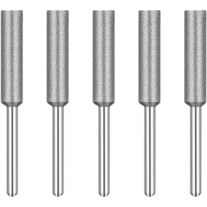 Kettensägen-Schärfgerät, Diamant-Kettensägen-Schärfgerät, Schleifköpfe, Schleifstein für Kettensägen, 4 mm, für Kettensägen-Schärfgerät, 5 Stück