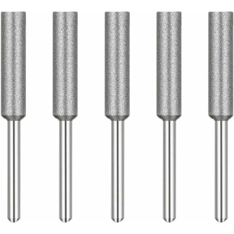 Kettensägen-Schärfgerät, Diamant-Kettensägen-Schärfgerät, Schleifköpfe, Schleifstein für Kettensägen, 4 mm, für Kettensägen-Schärfgerät, 5 Stück