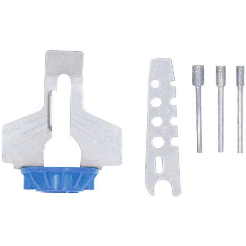 Kettensägen-Schärfset, Kettensägen-Schärfaufsatz aus Schnellarbeitsstahl, blaues Rotationsschärfwerkzeugset