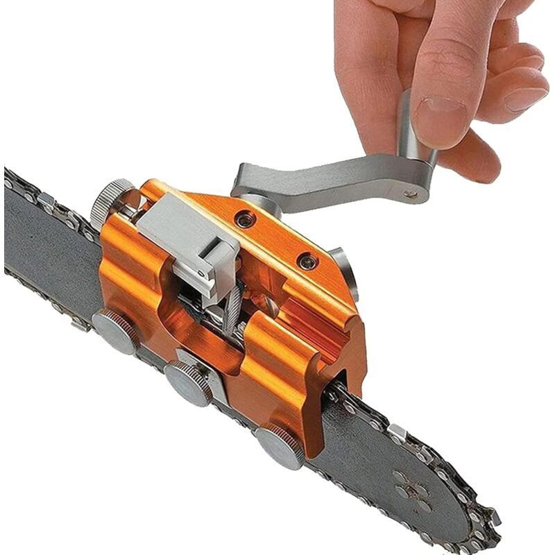 Kettensägen-Schärfvorrichtung, Zahnschärfer, Kettensägen-Schärfset, Kettensägen-Schärfset aus Aluminiumlegierung