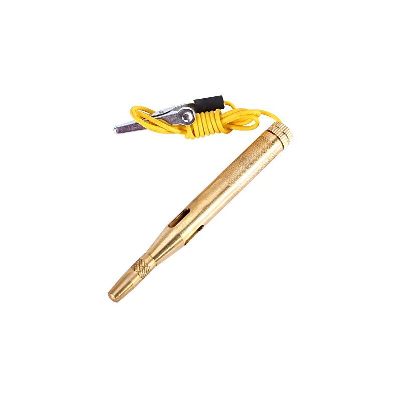 Gotrays - Kfz-Spannungsprüfstift, Kfz-Spannungs-Kupfer-Stromkreistester für lange Systemsonden, Durchgangsprüfer, 6 V-24 v, Kfz-Sicherungsprüfer