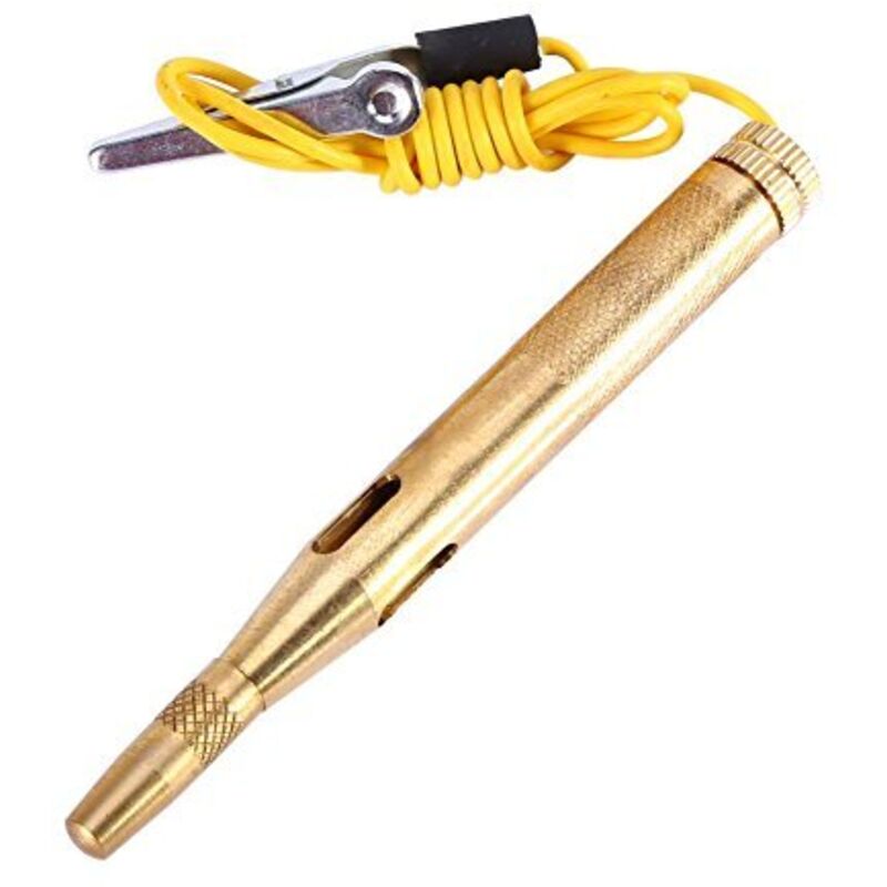 Kfz-Spannungsprüfstift, Kfz-Spannungs-Kupfer-Stromkreistester für lange Systemsonden, Durchgangsprüfer, 6 V-24 V, Prüfer für elektrische