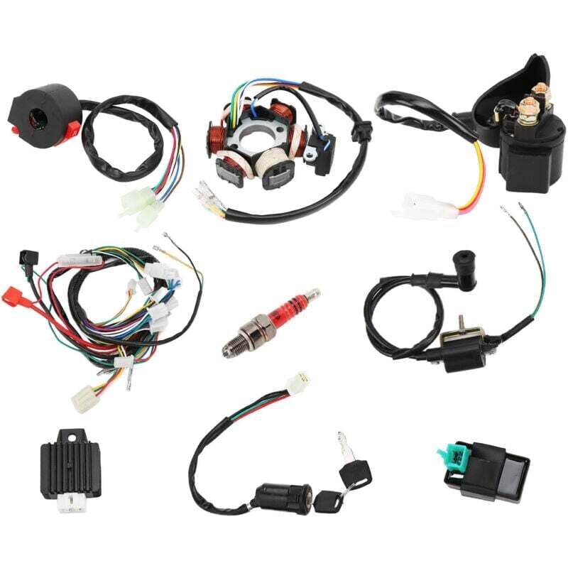 KIMISS Kabelbaum, Quad CDI Kabelbaum Kabelbaum Ersatz für 50cc 70cc 90cc 110cc 125cc ATV Quad Dirt Bike Go Kart Teile