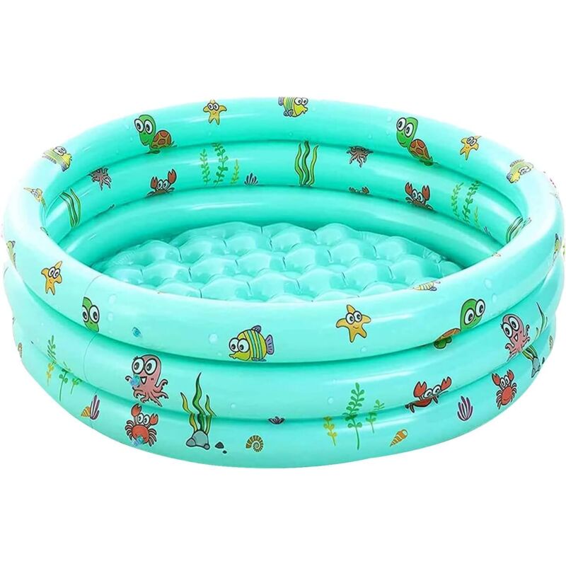 Kinderpool, Rundschwimmbecken zum Aufblasen, 100x35cm aufblasbarer Planschbecken, Planschbecken, Rundes Planschbecken, aufblasbarer Kinderpool,