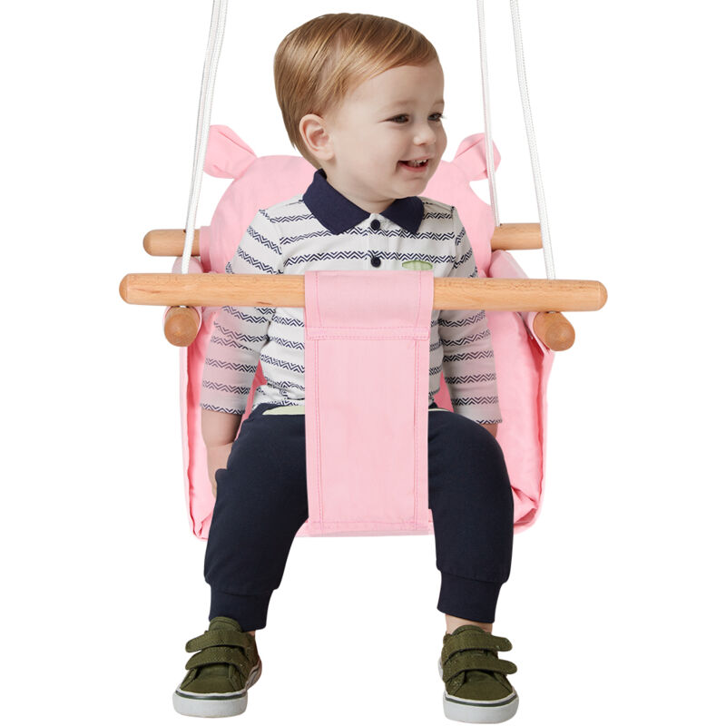 Kinderschaukel 3 in 1 Schaukelgestell Babyschaukel Rosa