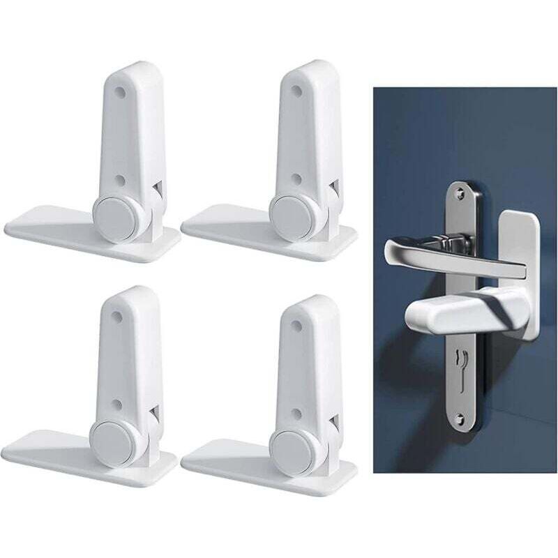 Kindersicheres Fenster, 4-teilige kindersichere Tür, kindersicherer Fenstergriff, kindersicheres Fenster mit Klebefläche für Babys und Haustiere