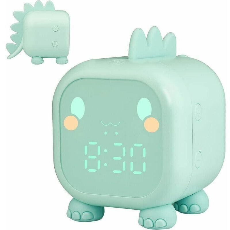 Odipie - Kinderwecker Mädchen Jungen Leuchtender Dinosaurier Kinder Digitaler Wecker Lampe Nachtlicht Tag Nacht Kinder Kindergarten Wecker