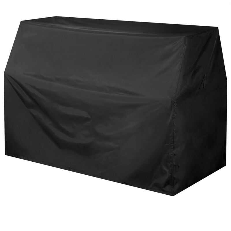 Abdeckung Bierzeltgarnitur 420D Oxford Staubdicht Reißfest Kordelzug Biertischgarnitur Gartenmöbel Hülle Haube Abdeckplane 180x95x76cm - Kingsleeve