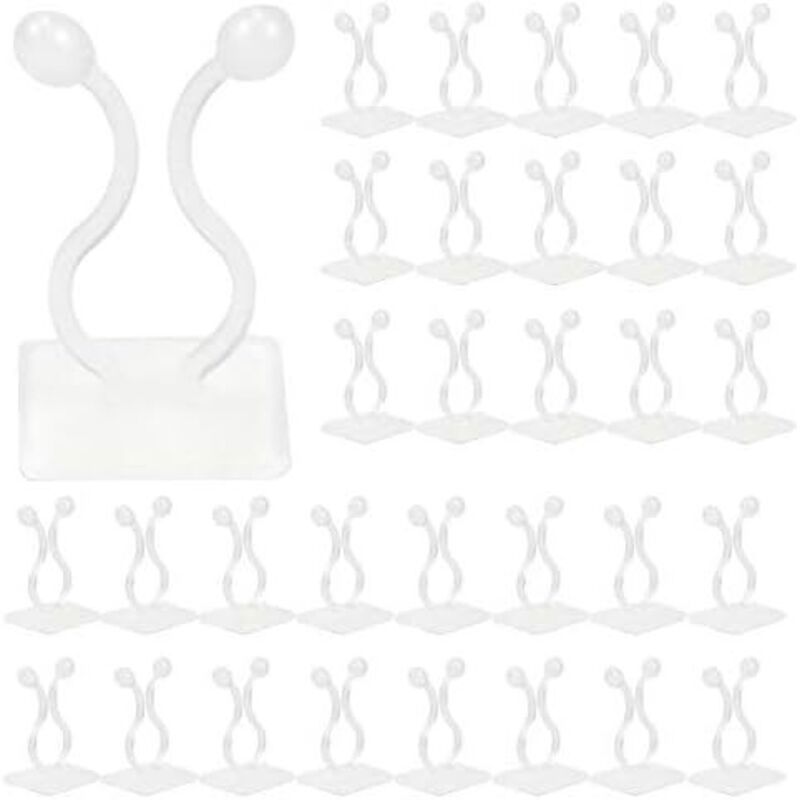 kissral Pflanzenclips Groß 50 Stück Wandbefestigung für Pflanzen, Kletterpflanze Befestigungsklammern für Pflanzen Sicherung Unterstützt (Weiß)