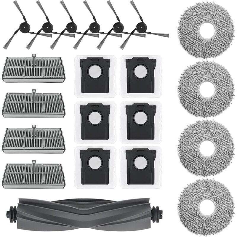 Kit accessoires pour Dreame X40 Ultra Complete / L40 Ultra, 21 pièces de rechange pour robot aspirateur Dreame X40 Ultra avec 1 b
