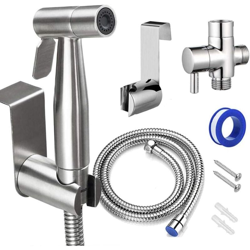 Bidet-Sprühset, Edelstahl, Windel-Sprühgerät, praktischer Duschaufsatz