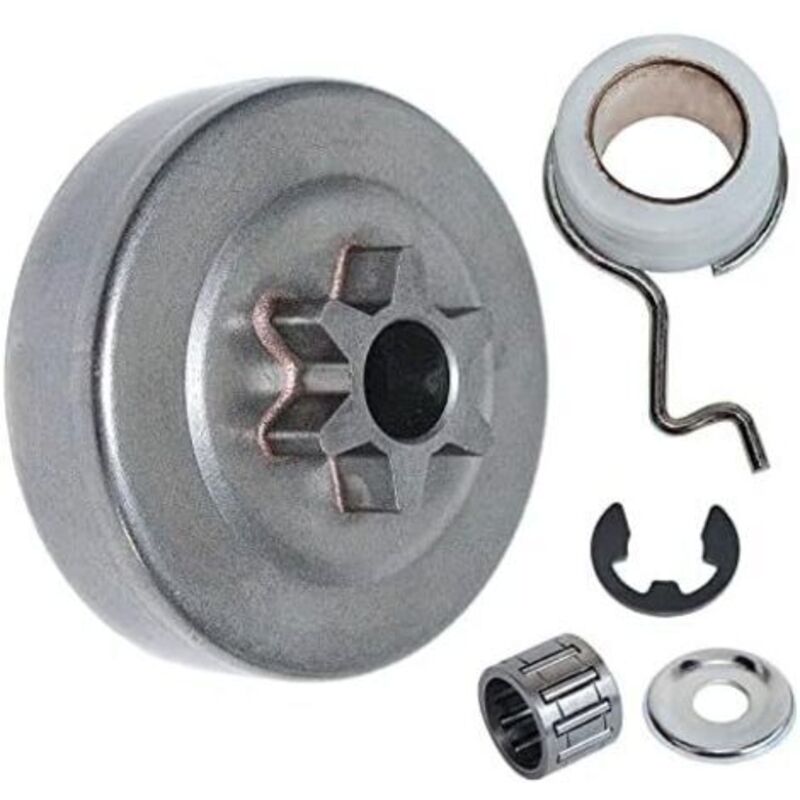 Kupplungstrommel-Kit mit 3/8'-Zahnrad (6T) für Kettensägen Stihl MS171, MS181 und MS211 Ersatzteile für Kettensägen mit Nadellager-Clip und
