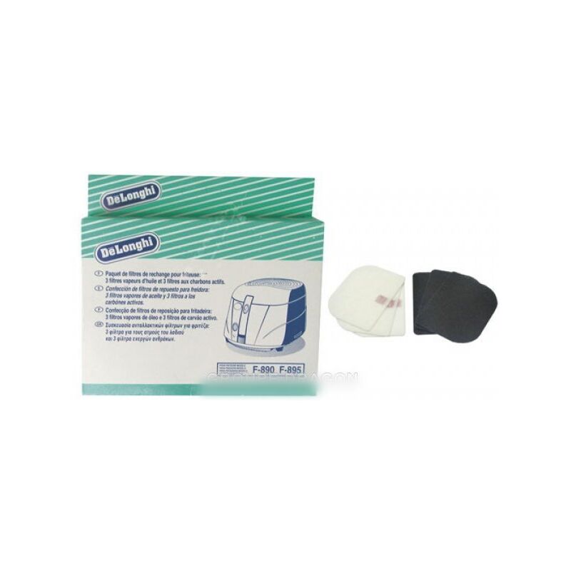 Kit -Filter von 3 Ölen, 3 Kohlen und 3 Dämpfen für Delonghi Frittyer