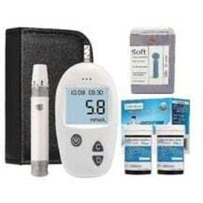 Kit für den Diabetes-Test zur Überwachung des Blutzuckerspiegels mit 50 Teststreifen ohne Verpackung und 50 Lanzetten