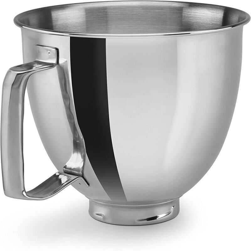 KitchenAid Kaishanyi Chef Küchenmaschinenzubehör K5THSBP Edelstahl-Rührschüssel für 5-Quart-Töpfe mit Griff