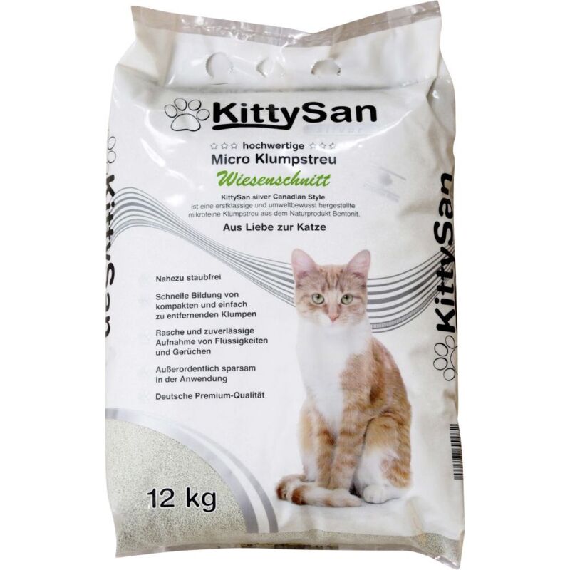 Kittysan silver Wiesenschnitt Inhalt 12 kg Katzenstreu (Klumpend)