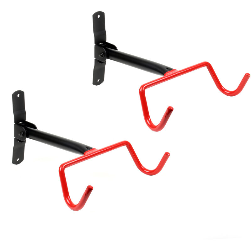 Xpotool - Wiltec 2er Set Fahrradwandhalter klappbar 40x27x20 cm bis 2x30 kg zur Rahmeneinhängung, Fahrradhalterung für Bikes bis 30kg je Fahrradhaken