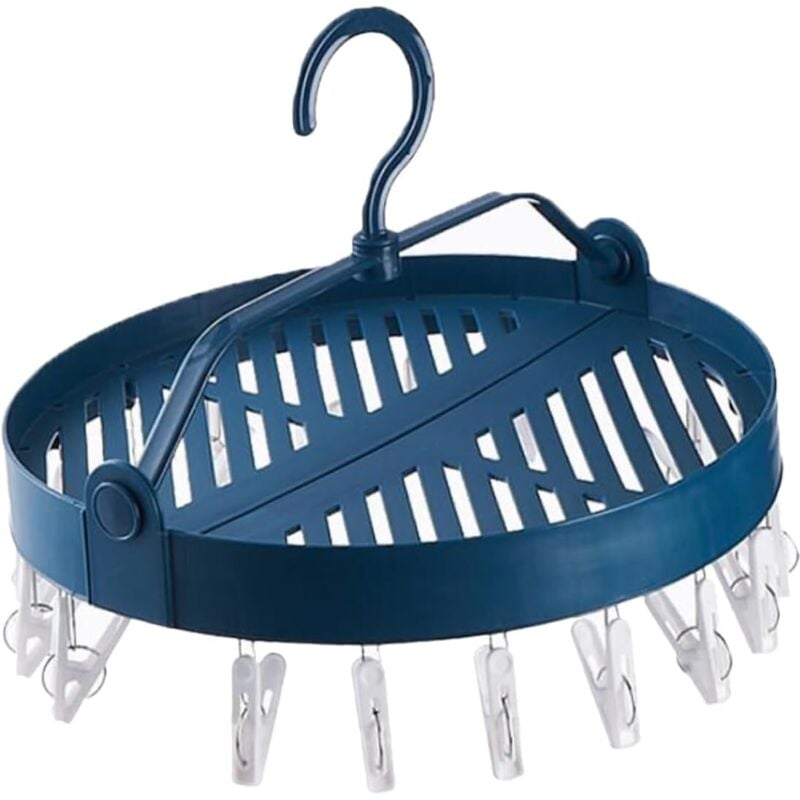 Linghhang - Klappbarer Wäscheständer Klappbare Kleiderbügel Faltbare Kleiderbügel Sockenbügel aus Edelstahl Hängender Wäscheständer mit Clip