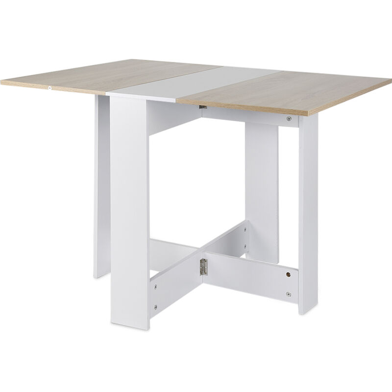 Klapptisch Esstisch Klapptisch Schreibtisch Beistelltisch Tisch Ablagefläche 103×76×73.4cm Eiche+weiß