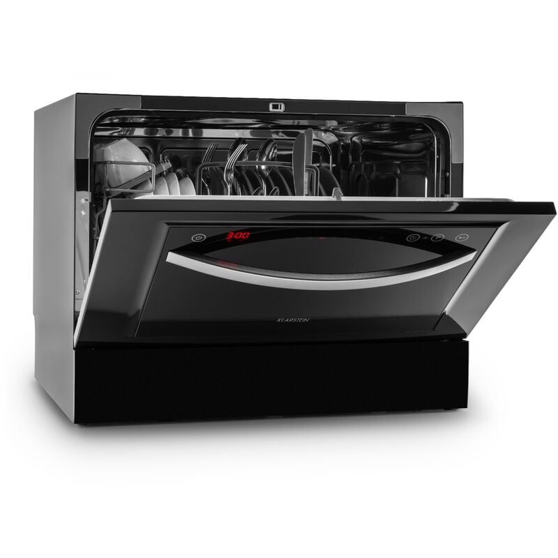 Klarstein Mini-Geschirrspüler für 6 Gedecke, Leiser Geschirrspüler Klein mit 7 Spülprogrammen, Kleiner Tisch-Geschirrspüler für Zuhause, Büro und