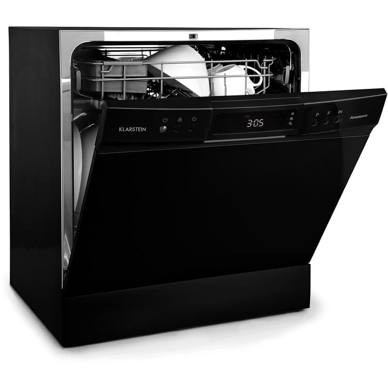Klarstein - Mini-Geschirrspüler für 8 Gedecke, Leiser Einbau-Geschirrspüler Klein mit 8 Spülprogrammen, Kleiner Tisch-Geschirrspüler für Zuhause Büro