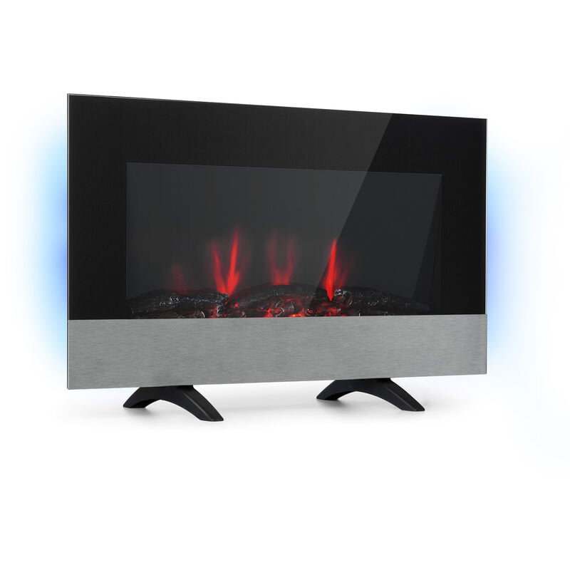 Basel Baseline Elektrokamin 2000W 2 Stufen Thermostat Glas Edelstahl