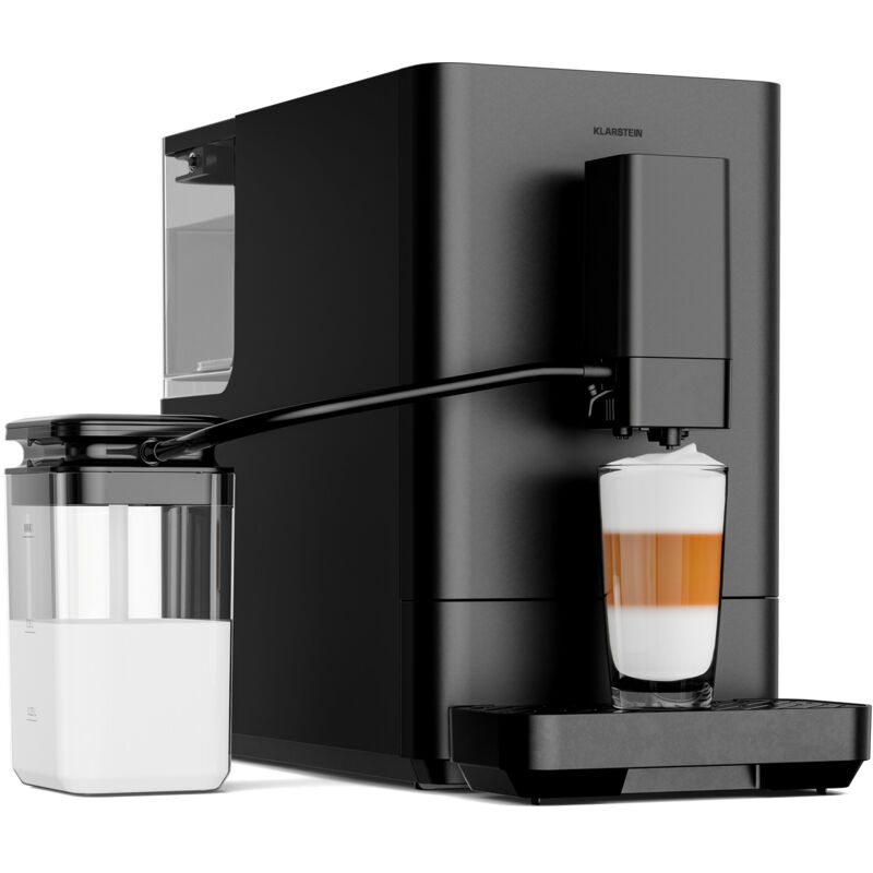 Klarstein Kaffeevollautomat Velaire - 20 Bar, LED Touchscreen, Edelstahlmahlwerk 15 Stufen, Milchsystem 0,75 l, 1,5 l Wassertank, Selbstreinigung,