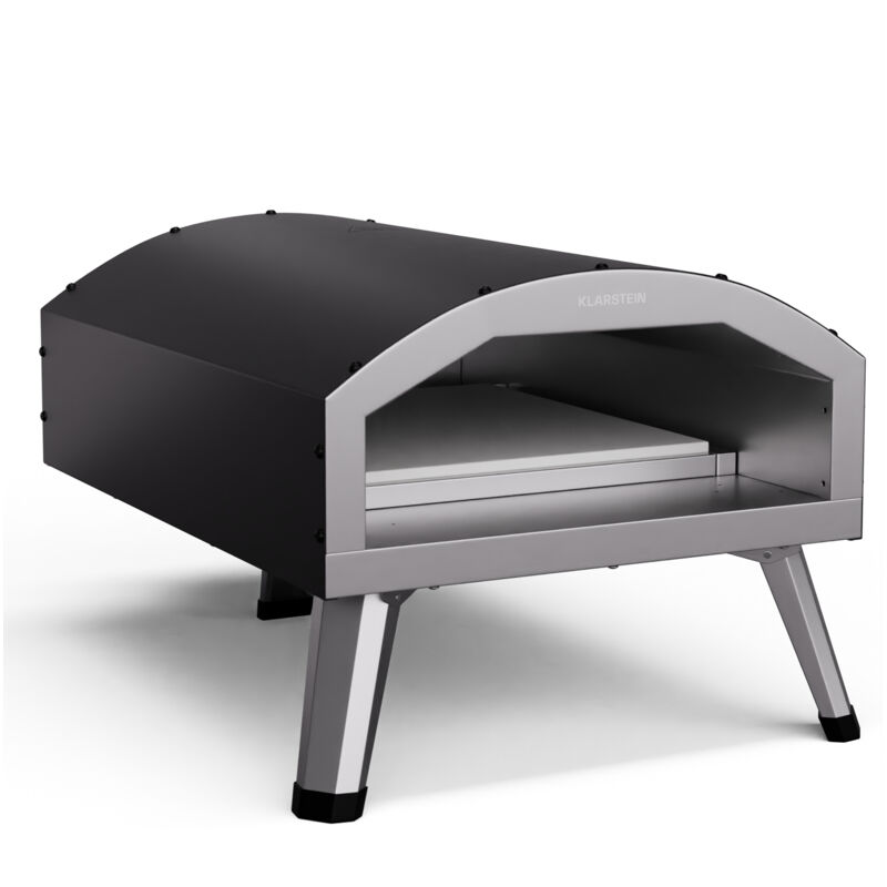 Klarstein - 12 Zoll Pizzaofen fur innen & außen, Dual-Heizelement oben & unten, 2200 w Leistung, erreicht 500 °c - mit eingebautem Thermometer &