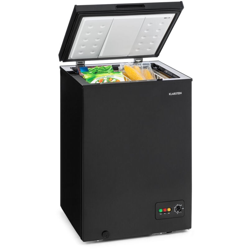 Gefriertruhe Klein und Schmal, Freistehende Kleine Gefriertruhe, 99 Liter Tiefkühltruhe, Kleine Kühltruhe mit Einhängekorb, Effiziente Gefriertruhen,