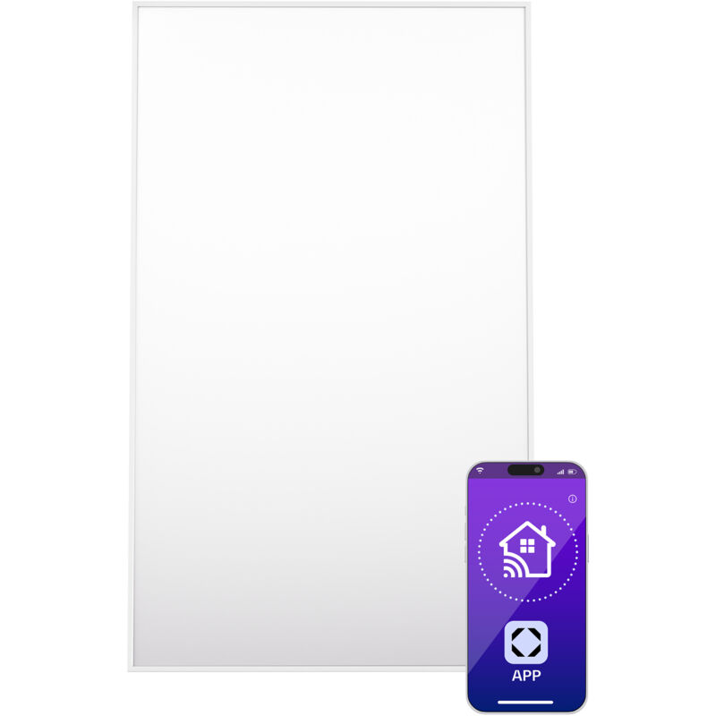 Klarstein - Infrarotheizung mit Thermostat, 600W Elektroheizung, Smart Home Infrarotheizung zur Wandmontage, ir mit App-Steuerung & Erkennung Offener