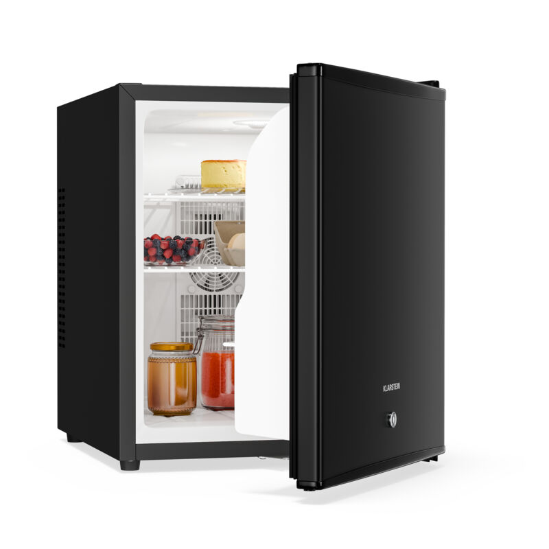 Klarstein - Kühlschrank, Mini Kühlschrank mit Glastüre, 44L Mini-Kühlschrank für Getränke, Snacks & Kosmetik, Kühlschrank Klein & Leise, Verstellbare