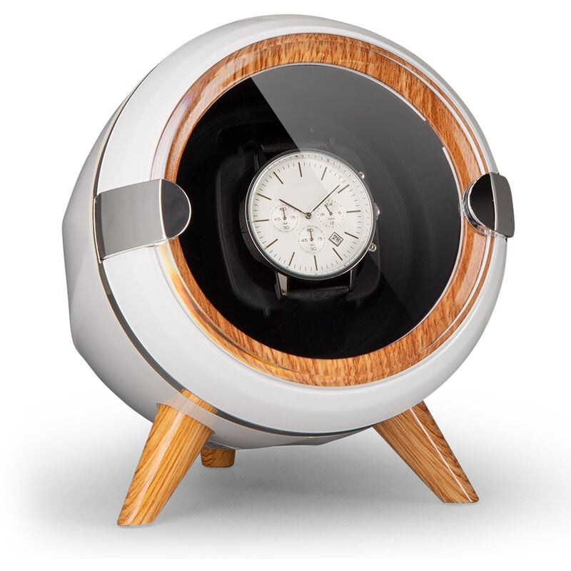 Klarstein - Uhrenbeweger, Automatik-Uhrenbeweger für Herren & Damen, Uhrenbeweger für Automatikuhren, Watch Winder mit Holz-Look, 4 tpd & 3