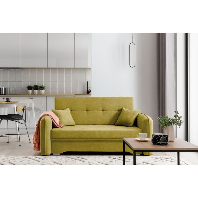 Klassisches Sofa - eleganter Stil dekorative Steppung, Sofa mit Schlaffunktion und Bettkasten, Wohnzimmereinrichtung 3-Sitzer-Sofa, gepolstertes
