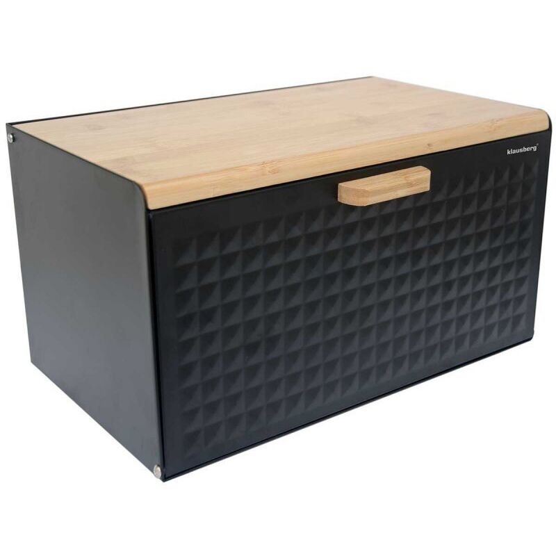 KLAUSBERG DOPPELSEITIGER BROTKASTEN KB-7425 mattschwarz