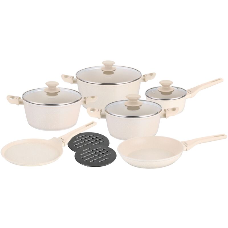 KLAUSBERG KB-7884 12-teiliges Topfset mit Marmor-Antihaftbeschichtung